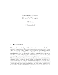 Some Reflections on Newton's 'Principia'