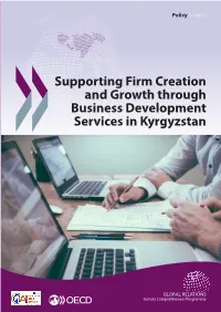 Supporting Firm Creation and Growth Through Business Development Services in Kyrgyzstan