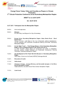 Draft Conference Programme