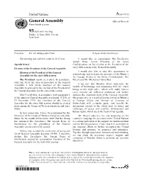 General Assembly Official Records Sixty-Fourth Session