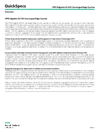 HPE Edgeline EL300 Converged Edge System Overview