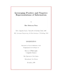 Leveraging Positive and Negative Representations of Information