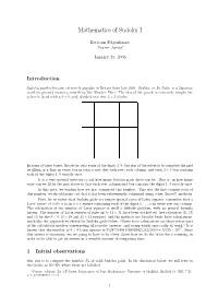 Mathematics of Sudoku I