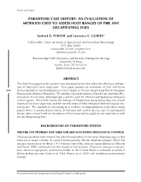 Parasitoid Case History: an Evaluation of Methods Used to Assess Host Ranges of Fire Ant Decapitating Flies