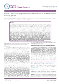 Recent Advances in Anogenital Antiretroviral Microbicides and Multimodal Delivery Systems Osmond J