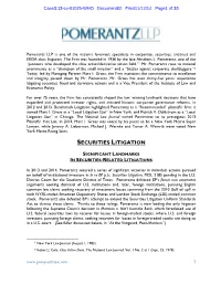 Securities Litigation