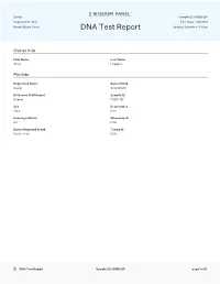 Davlat's DNA Test Report