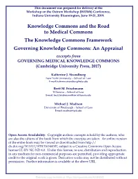 Knowledge Commons and the Road To