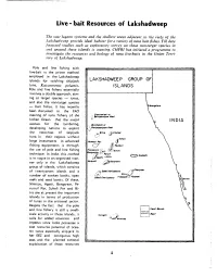 Live - Bait Resources of Lakshadweep