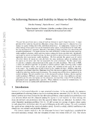 On Achieving Fairness and Stability in Many-To-One Matchings