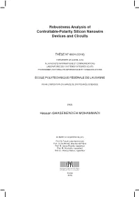 Robustness Analysis of Controllable-Polarity Silicon Nanowire Devices and Circuits