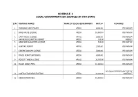 Schedule 2 Local Government Igr Sources in Oyo State