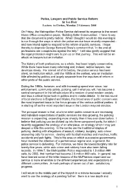 Sir Ian Blair: Lecture on Police Reform
