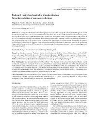 Biological Control and Agricultural Modernization: Towards Resolution of Some Contradictions