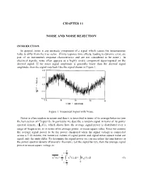 Chapter 11 Noise and Noise Rejection