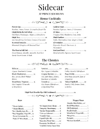 Cocktail List