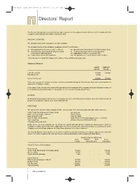D I Rectors' Report