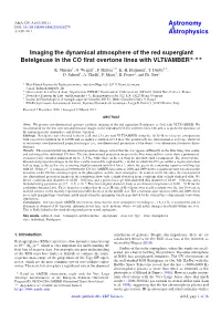 Imaging the Dynamical Atmosphere of the Red Supergiant Betelgeuse in the CO ﬁrst Overtone Lines with VLTI/AMBER�,