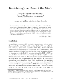 Redefining the Role of the State: Joseph Stiglitz on Building A
