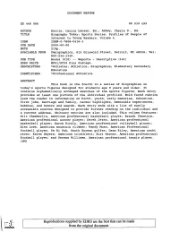 Reproductions Supplied by EDRS Are the Best That Can Be Made from the Original Document