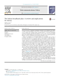 The Indian Broadband Plan a Review and Implications for Theory