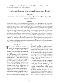 Understanding and Countering Climate Science Denial