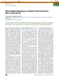 Vismodegib Resistance in Basal Cell Carcinoma: Not a Smooth Fit