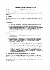 Clearwell Farm, TPO DFTPO240 Confirmed with Modifications At