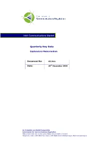 Expmlanatory Memorandum for the Quarterly Report