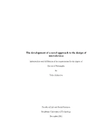 The Development of a Novel Approach to the Design of Microdevices