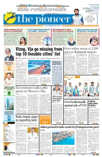 Vizag, Vja Go Missing from Top 10 Liveable Cities' List