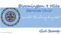 World Thinking Day 2020 Celebrates the Diversity, Equity, and Inclusion Reflected in Our Global Movement