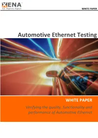 Automotive Ethernet Testing