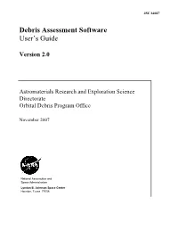 Debris Assessment Software User’S Guide