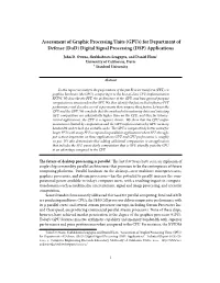 (Gpus) for Department of Defense (Dod) Digital Signal Processing (DSP) Applications