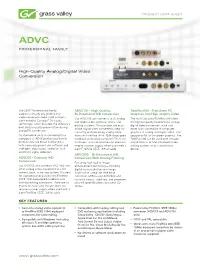 High-Quality Analog/Digital Video Conversion