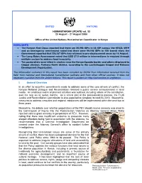 I. General Overview in an Effort to Reconfirm Commitments Made To