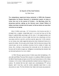 In Search of the God Particle