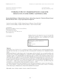 Evaluation of Effect of a Vitamin-Based Barrier Cream on the Clinical Severity of Actinic Cheilitis