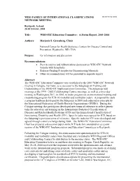 Who Family of International Classifications Network
