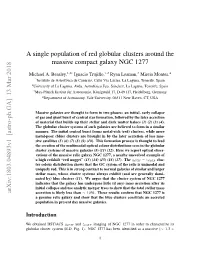 A Single Population of Red Globular Clusters Around the Massive Compact Galaxy NGC 1277