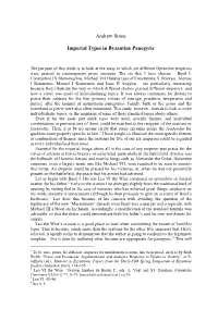 Andrew Stone Imperial Types in Byzantine Panegyric