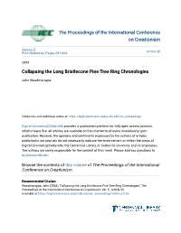 Collapsing the Long Bristlecone Pine Tree Ring Chronologies