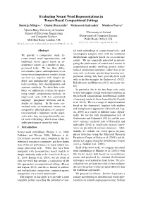 Evaluating Neural Word Representations in Tensor-Based