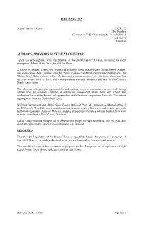 BILL ANALYSIS Senate Research Center S.C.R. 22 By: Hughes