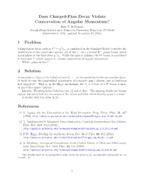 Does Charged-Pion Decay Violate Conservation of Angular Momentum? Kirk T