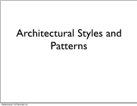 Architectural Styles and Patterns