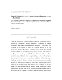 Assessing Landscape Complexity Using Remotely Sensed and Field