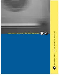 Operations Statistics for the Biennium the for Statistics Operations