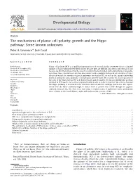 The Mechanisms of Planar Cell Polarity, Growth and the Hippo Pathway